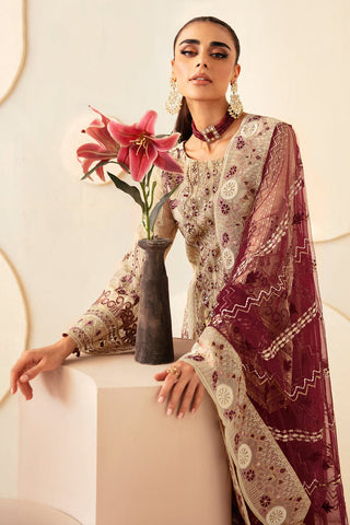 stunning beige ensemble, adorned