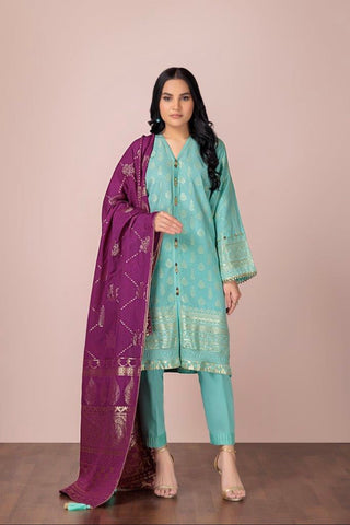 SATRANGI JACCQUARD CYAN