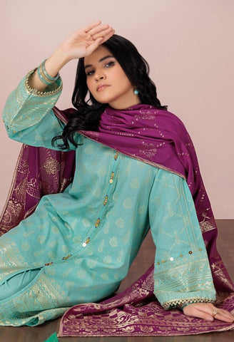 SATRANGI JACCQUARD CYAN