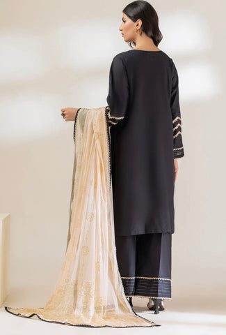 BLACK SATRANGI CAMBRIC 3-PIECE