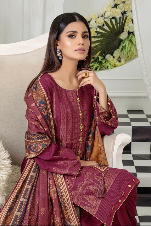 PLUM JACCQUARD 3-PIECE
