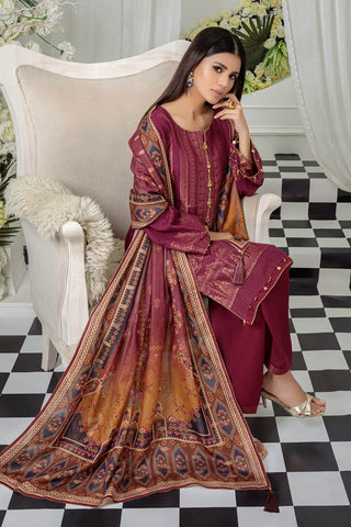 PLUM JACCQUARD 3-PIECE