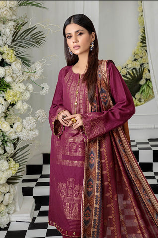 PLUM JACCQUARD 3-PIECE