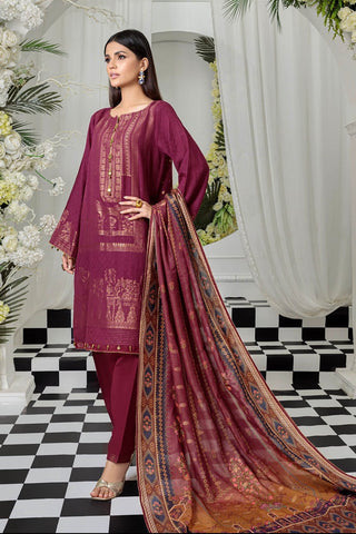 PLUM JACCQUARD 3-PIECE