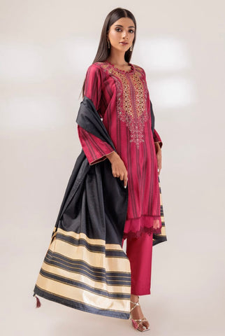 RED JACCQUARD 3-PIECE