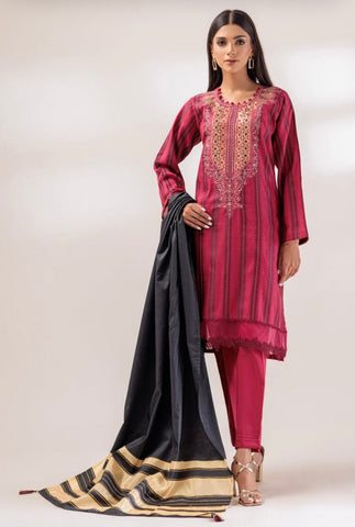 RED JACCQUARD 3-PIECE