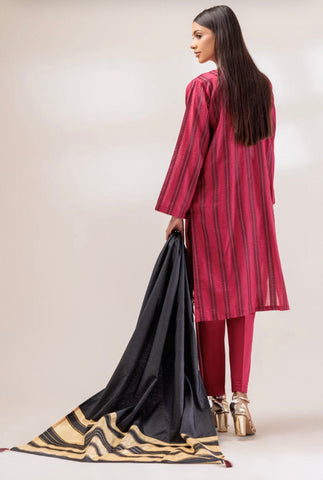 RED JACCQUARD 3-PIECE