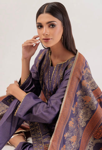 PURPLE JACCQUARD 3-PIECE