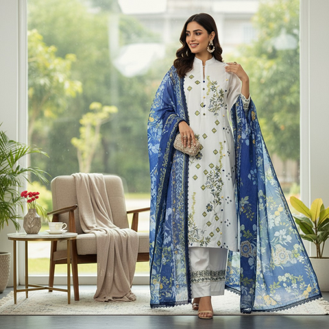 Grace meets elegance in this stunning ensemble
