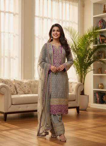 Grace meets tradition in this beautifully crafted ensemble ✨